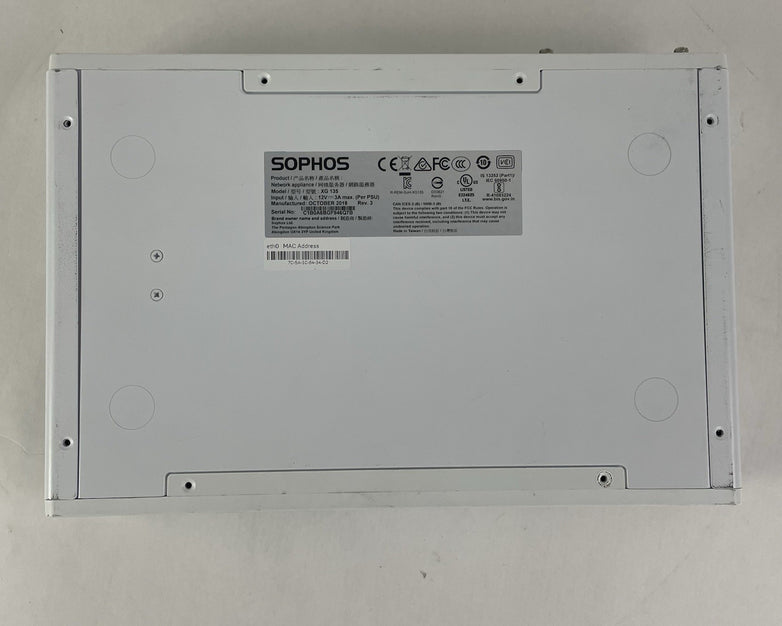 Sophos XG 135 Rev.2 Next-Gen Firewall C1895* - Tested