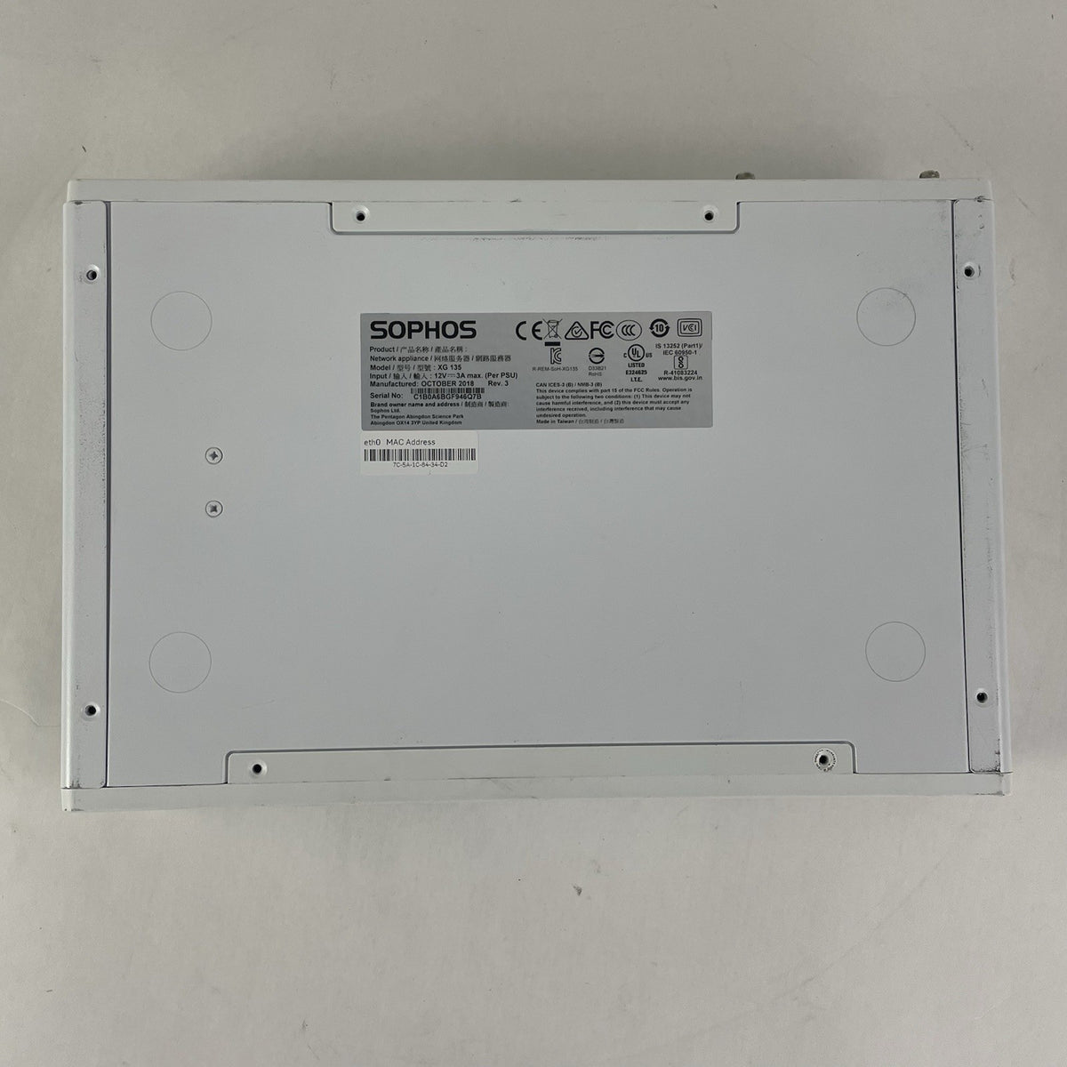 Sophos XG 135 Rev.2 Next-Gen Firewall C1895* - Tested7