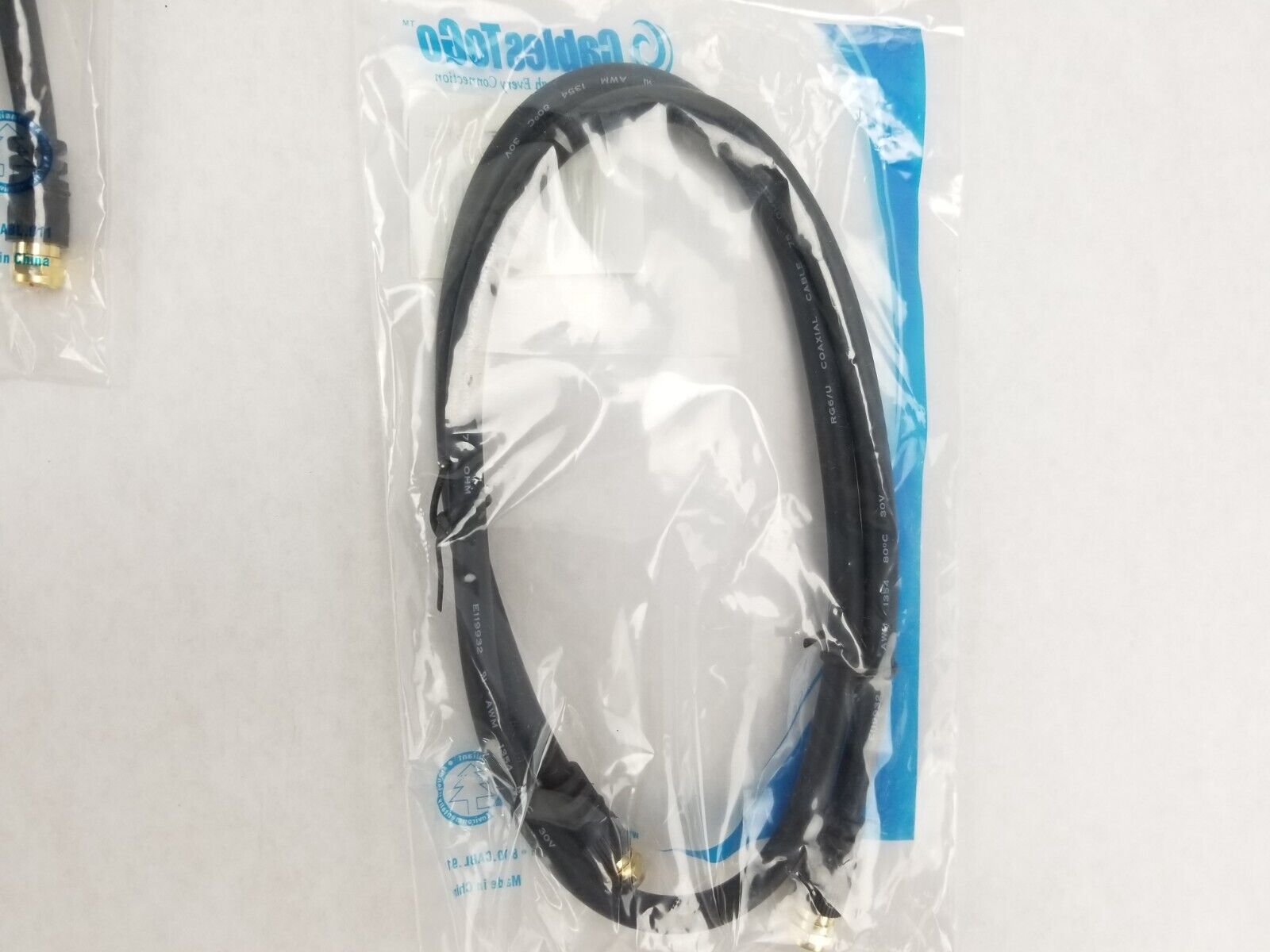 Lot of (8) CABLES TO GO 29131 3FT QS RG6 F-Type Video Cable NEW