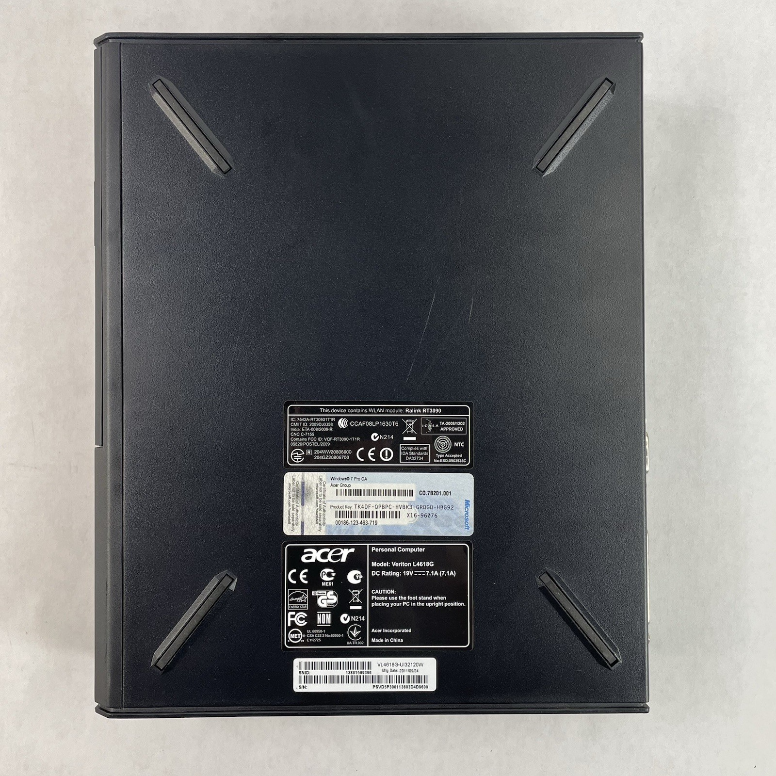 Acer Veriton L4618G Micro i3-2120 3.30 GHz 4 GB RAM No SSD/OS/AC7