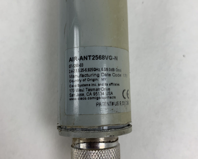Cisco Aironet Dual-Band AIR-ANT2568VG-N 2.40 GHz 8 dBi Wireless Antenna