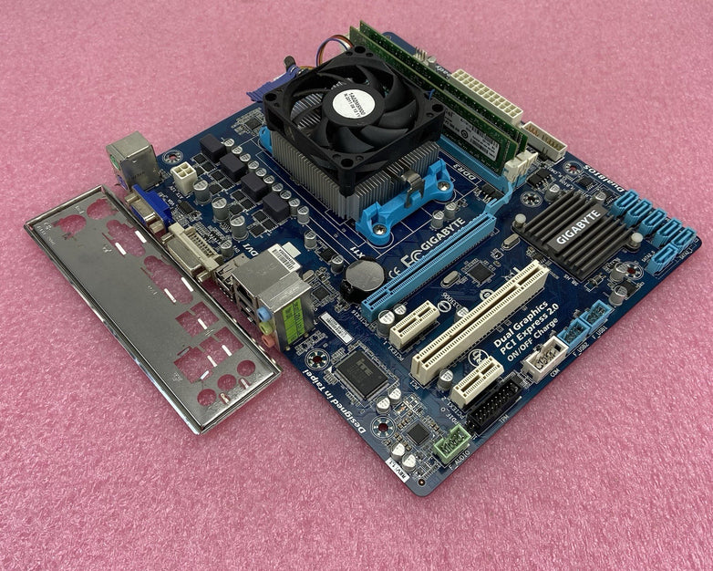 Gigabyte GA-A55M-S2V Motherboard AMD A4-3300 2.5GHz 6GB RAM w/IO Shield