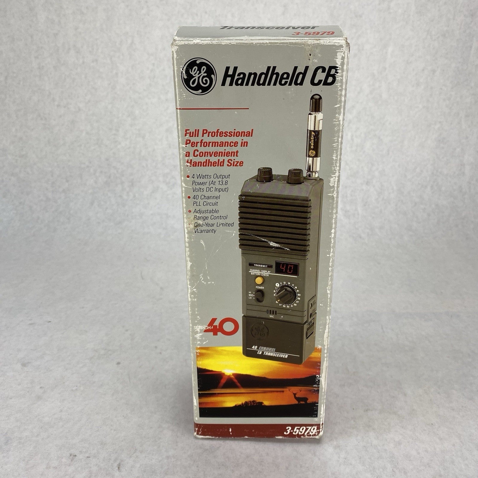 General Electric 3-5979 40-Channel Handheld CB Transceiver Untested