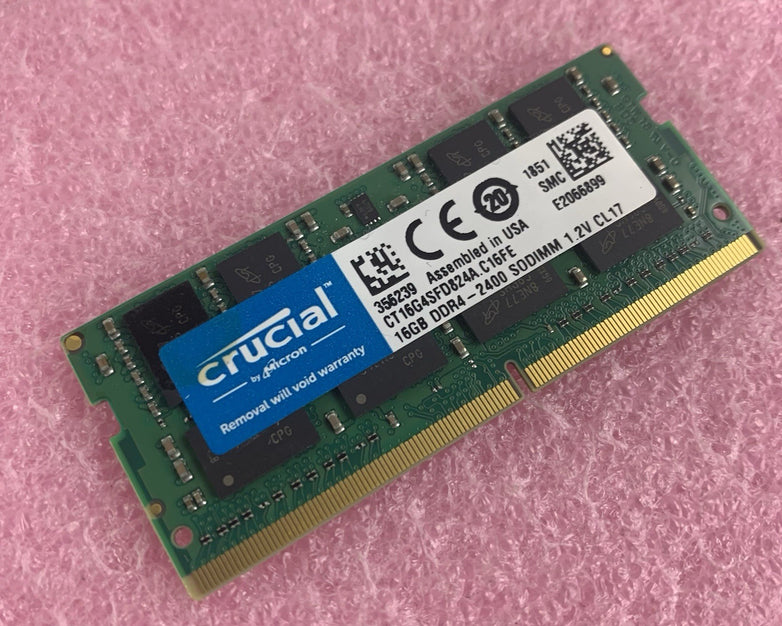 Crucial CT16G4SFD824A.C16FE 16 GB DDR4-2400 PC4-19200 Laptop Ram Memory Module