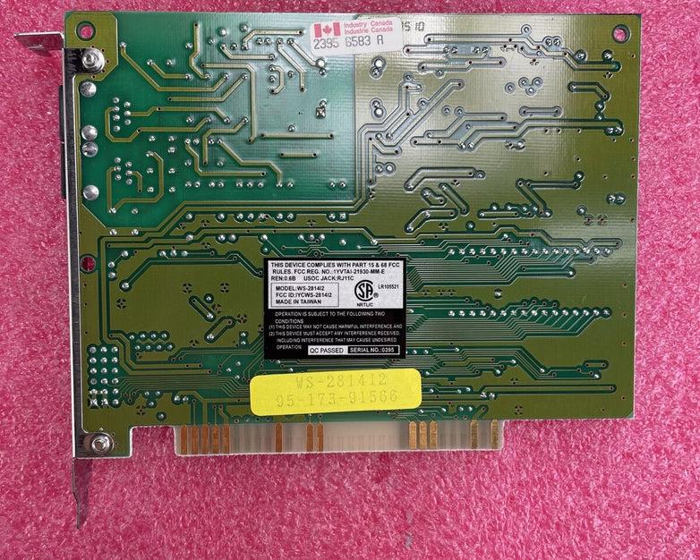 Siig WS-281412 ISA Modem Card FI-0003 2-Port