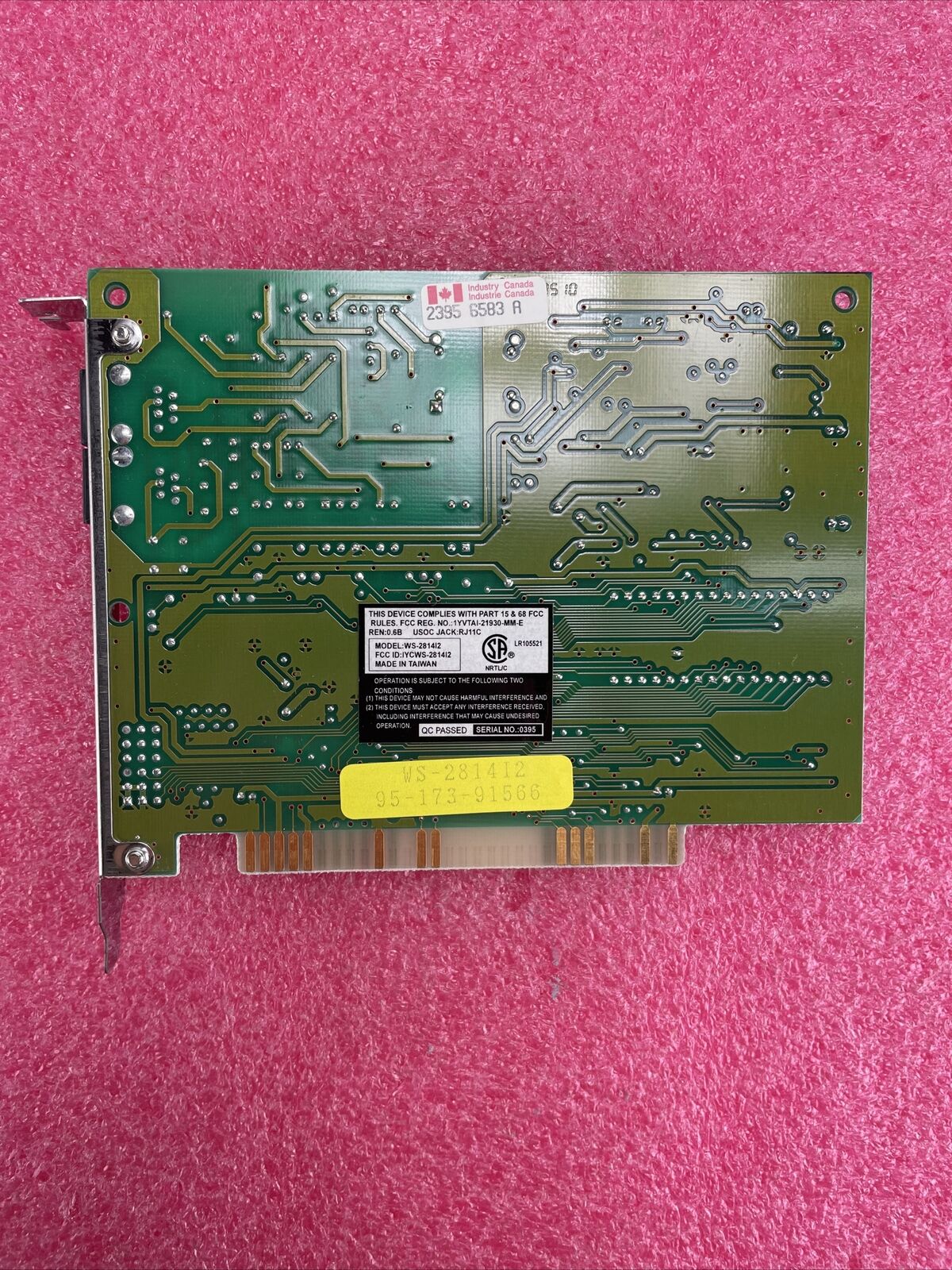 Siig WS-281412 ISA Modem Card FI-0003 2-Port