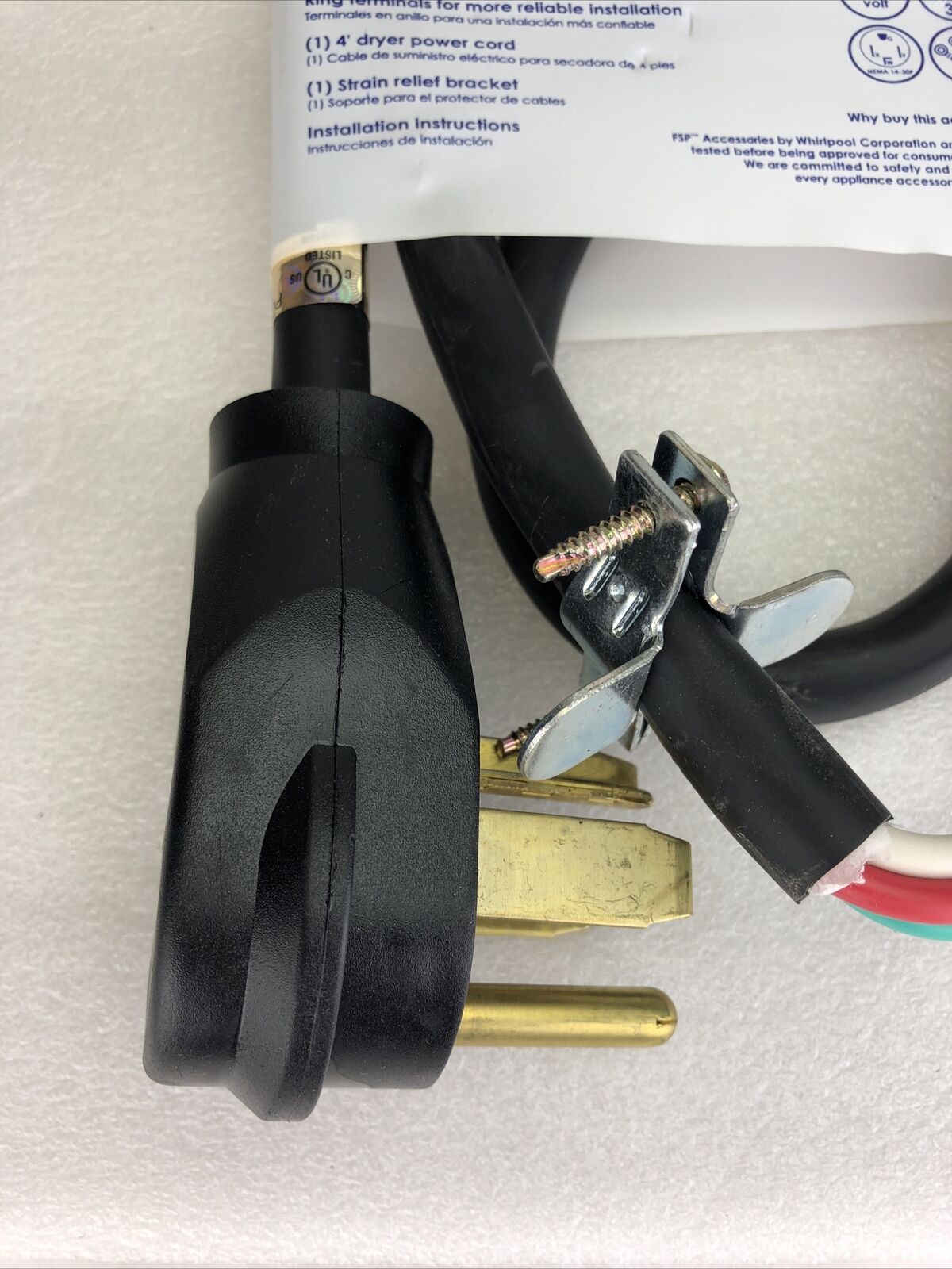FSP Accessories Dryer (4-Prong) Industrial Grade Power Cord 4ft