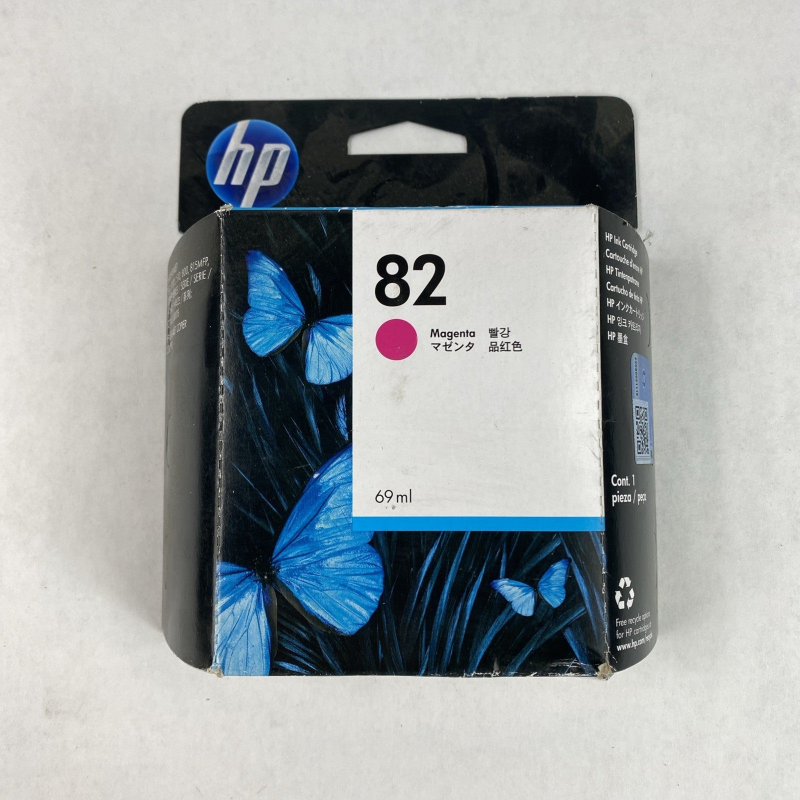 HP 82 Magenta 69ml w/ 82 Cyan 82 yellow Ink Cartridge Lot of 3 5
