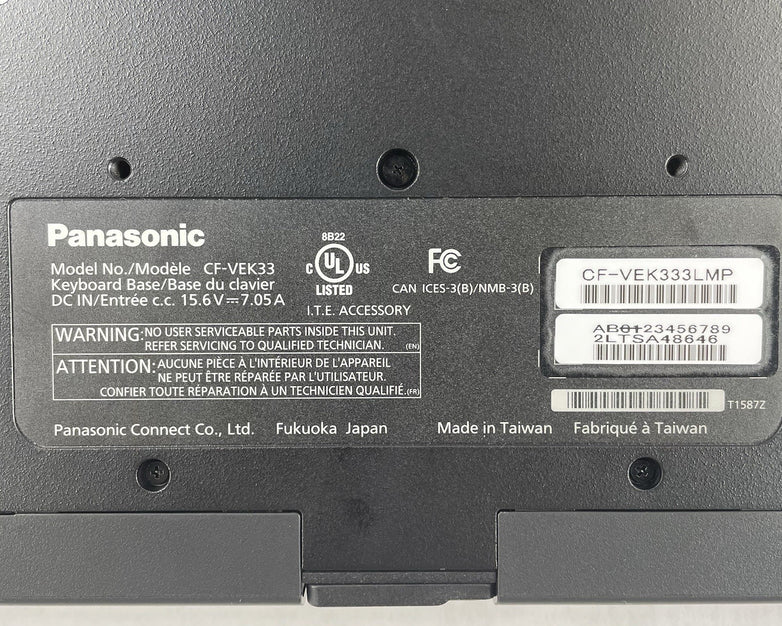 Panasonic Toughbook CF-VEK333LMP/CF-VEK33 Base Dock Keyboard - Tested