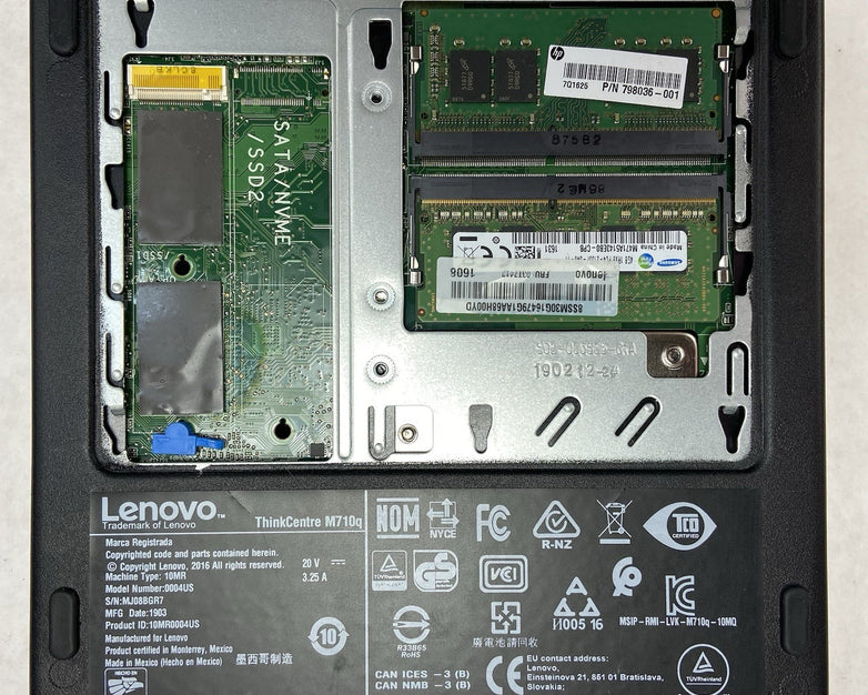 Lenovo ThinkCentre M710q Micro Intel Core i5-7500T 2.7GHz 8GB RAM No HDDOSAC