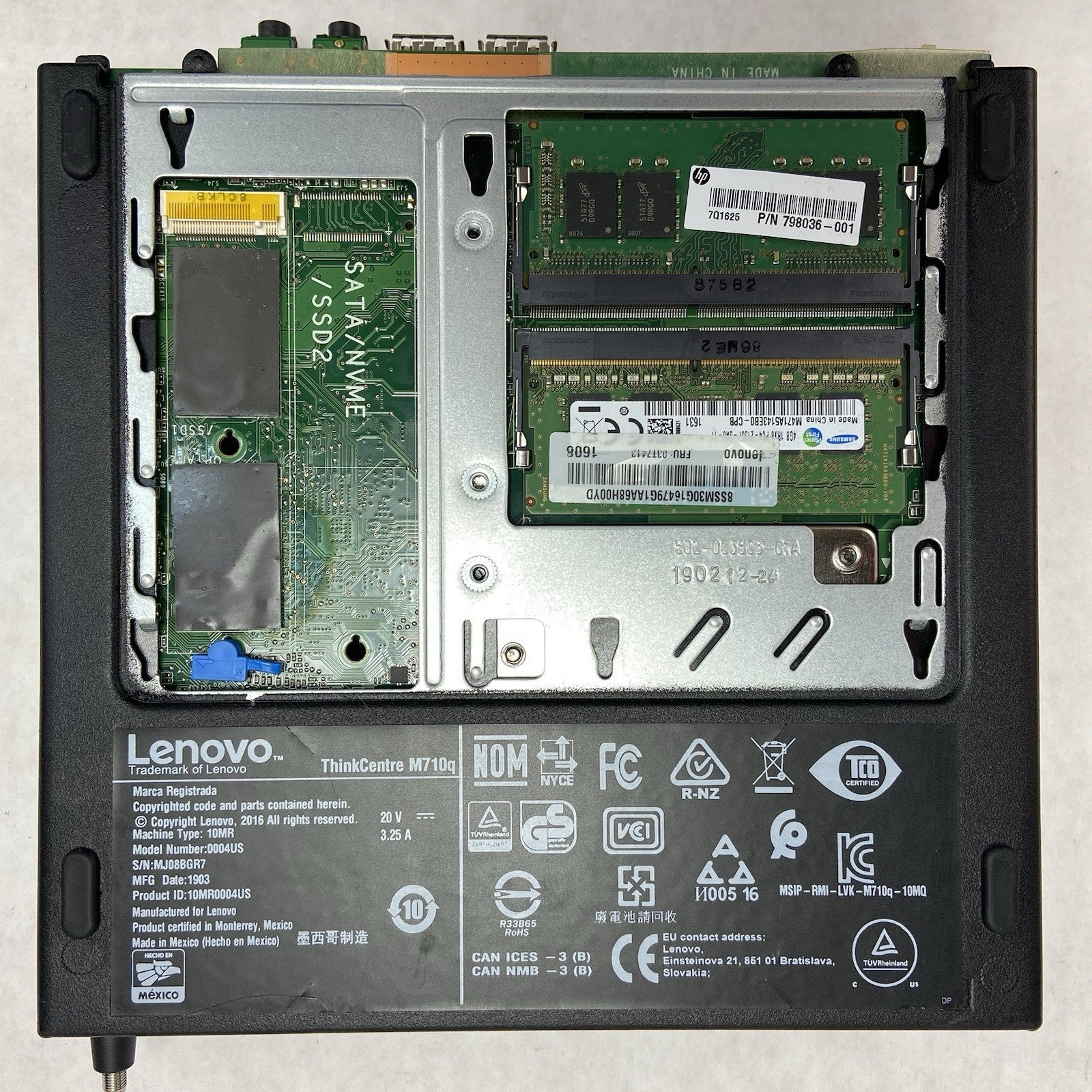 Lenovo ThinkCentre M710q Micro Intel Core i5-7500T 2.7GHz 8GB RAM No HDDOSAC12