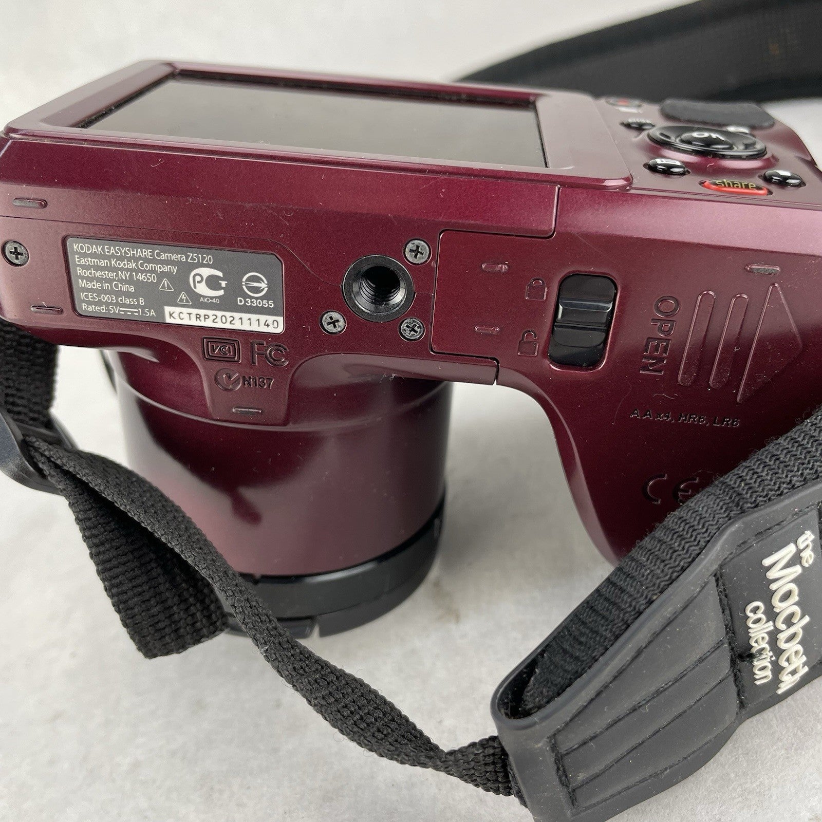 Kodak EasyShare Z5120 16.0MP Digital Camera Red Tested
