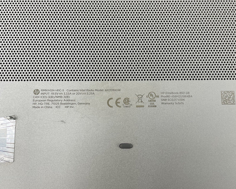 HP EliteBook 850 G8 15.6" i7-1185G7 3.00 GHz 8 GB RAM No SSD/OS/AC/Batt - Stain