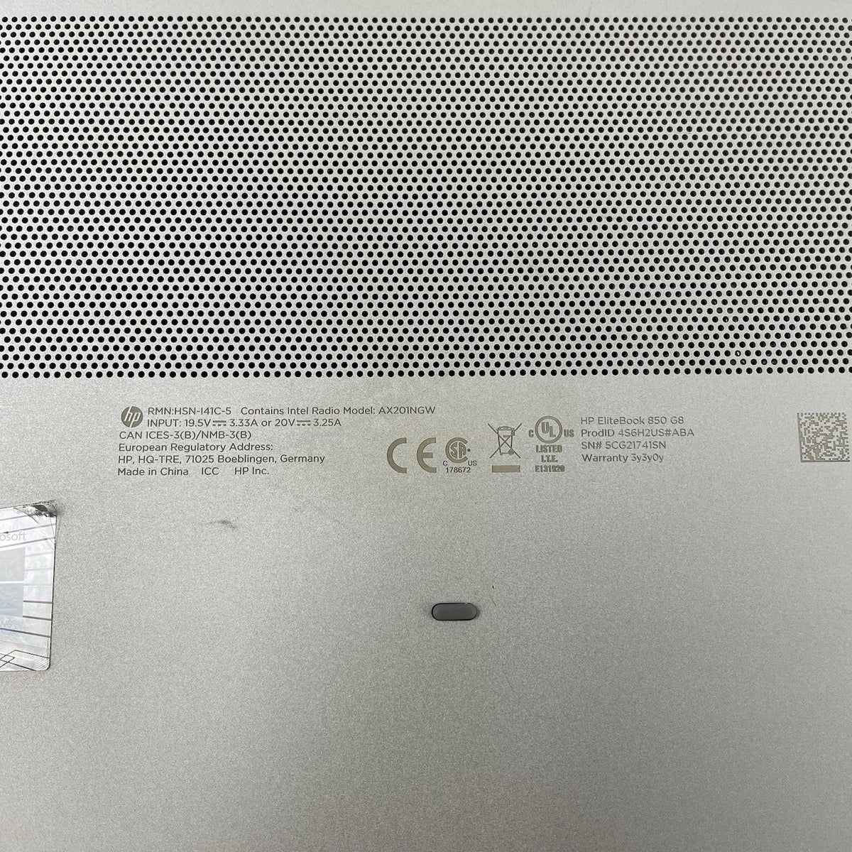 HP EliteBook 850 G8 15.6" i7-1185G7 3.00 GHz 8 GB RAM No SSD/OS/AC/Batt - Stain15