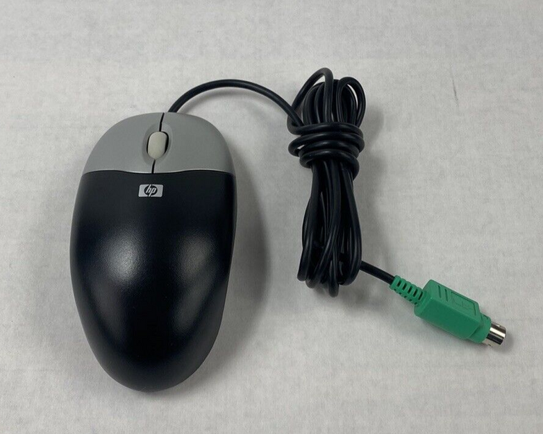 Lot of 6 HP MOAFKOA PS/2 Black and Silver Optical Scroll Wheel 3 Button Mouse