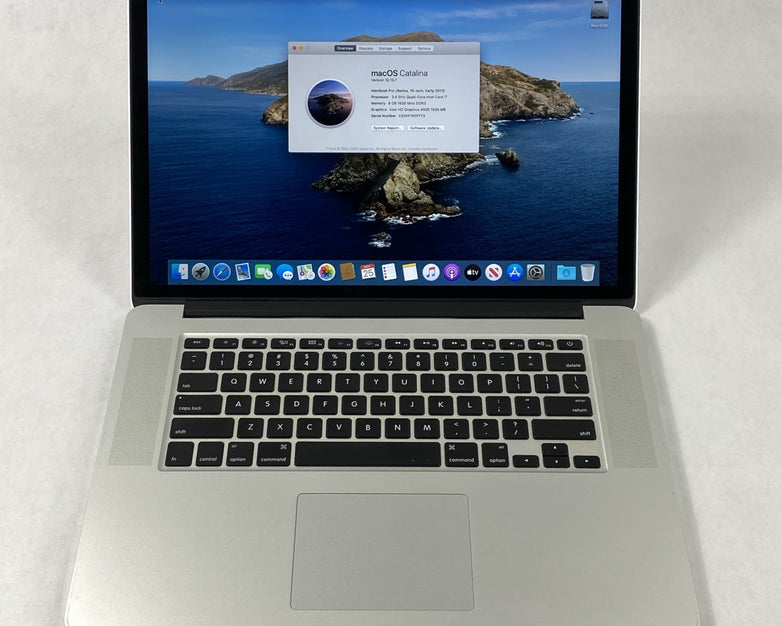 Apple MacBook Pro A1398 2013 Retina 15" 2.40 GHz i7 8GB RAM 250GB SSD os10.15.7
