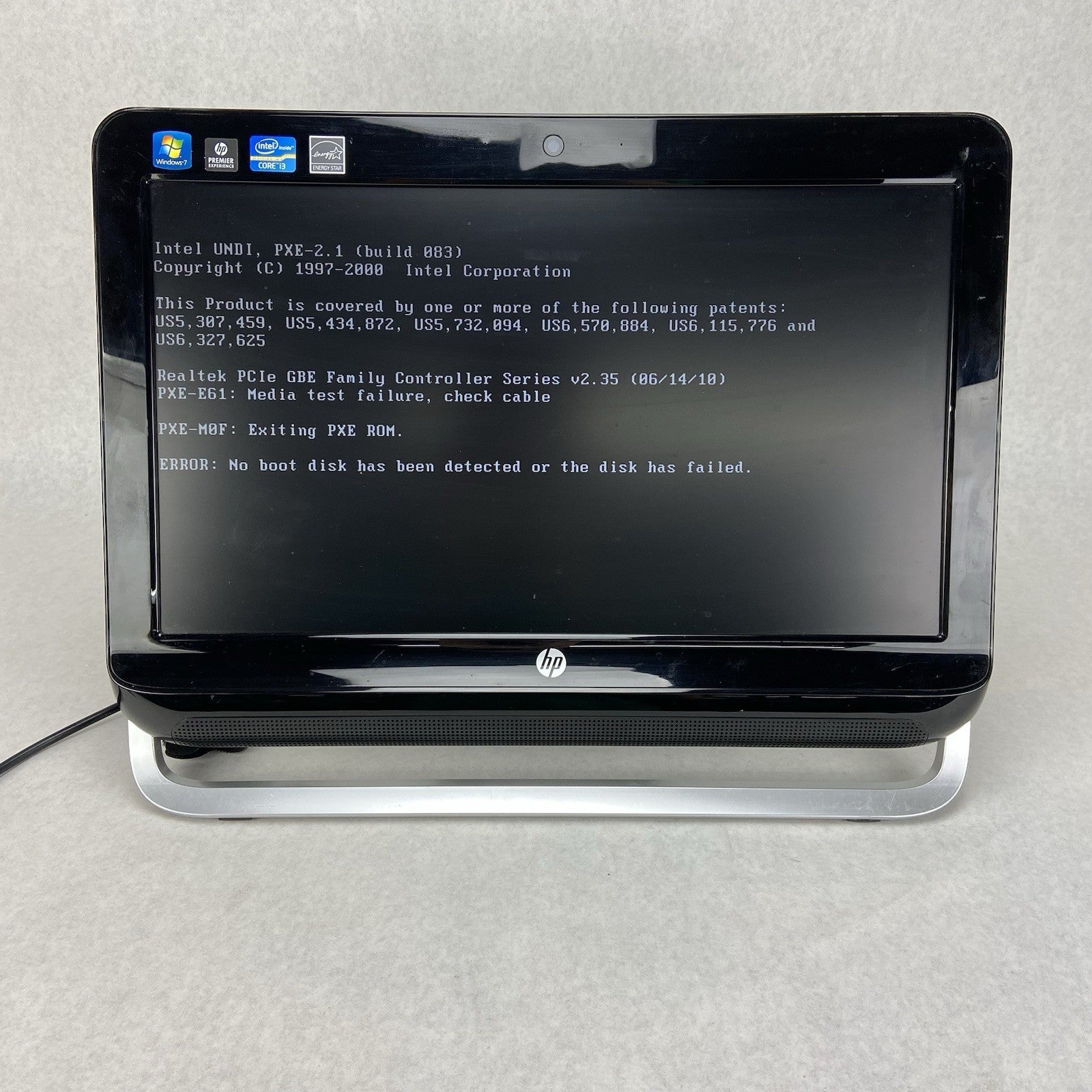HP Omni 1201150xt AIO Intel Core i32120 3.3GHz 6GB RAM No HDD No OS No AC1