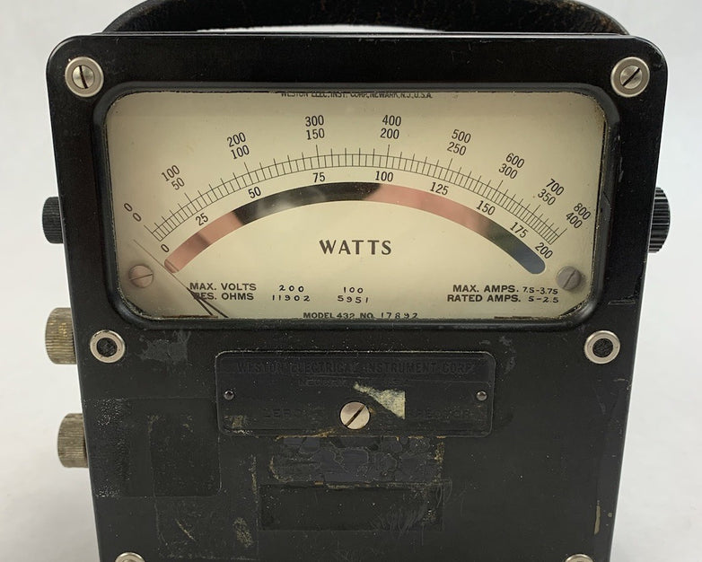 Weston Electric 433 17892 Watts Meter