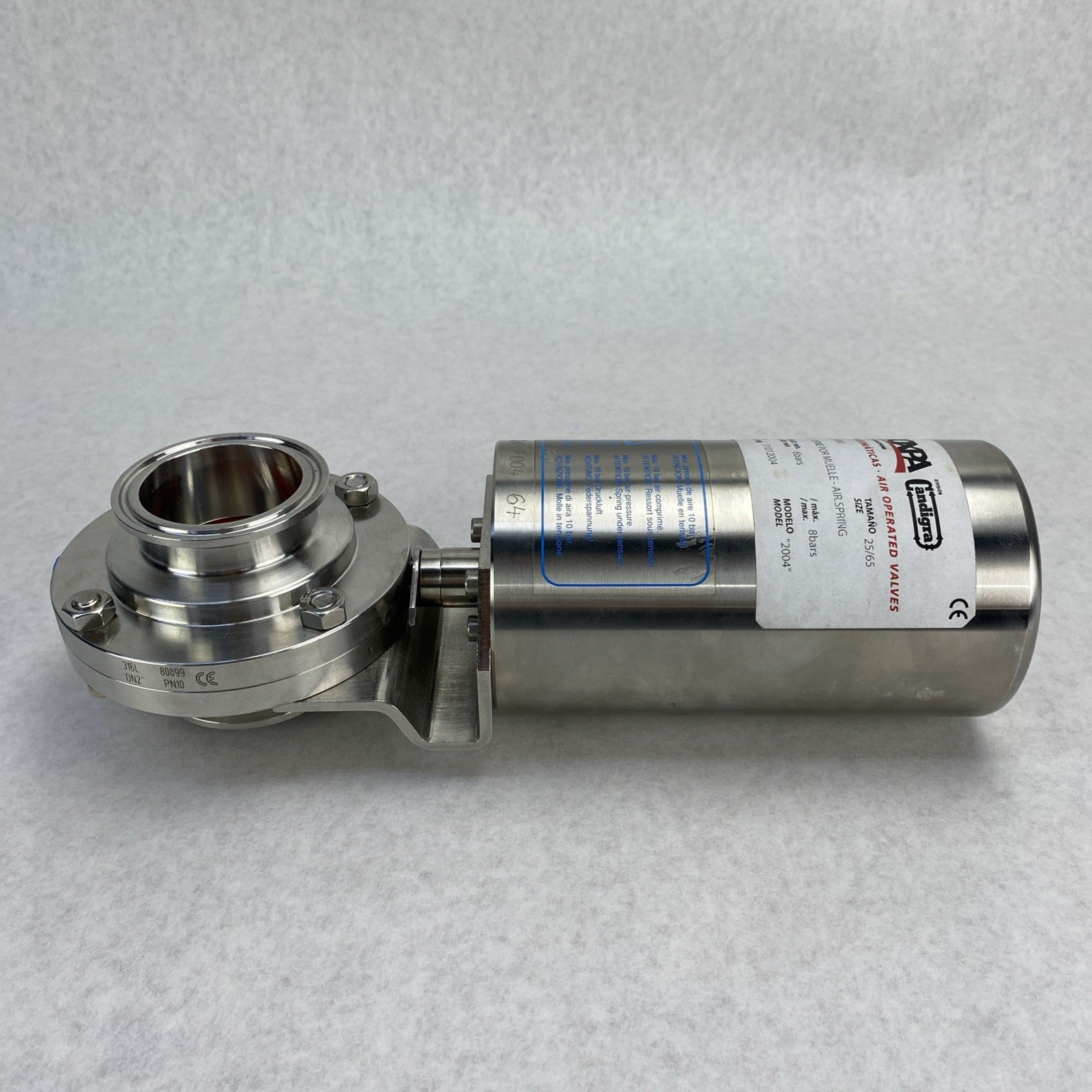 Inoxpa 4310000 Pneumatic Air Operated Valve 316L4
