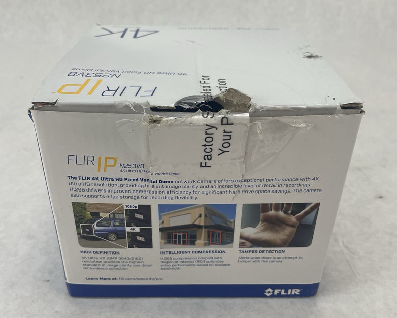 FLIR N253V8 ULTRA HD 4K 8MP Outdoor Untested Open Box Network Camera