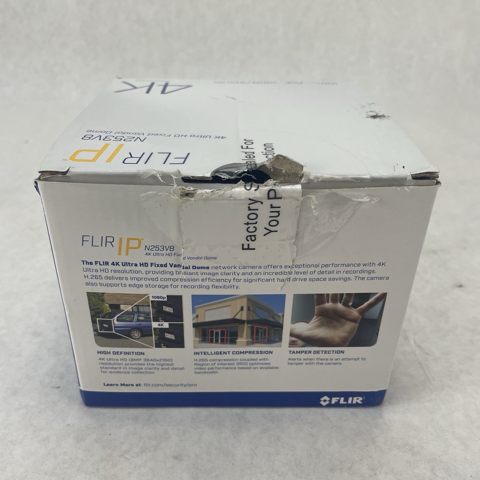 FLIR N253V8 ULTRA HD 4K 8MP Outdoor Untested Open Box Network Camera1