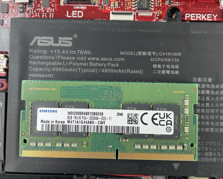 ASUS ROG GA401Q 14" Ryzen 9 5900HS 3.30GHz 16GB RAM RTX 3060 No SSD/OS/AC - READ