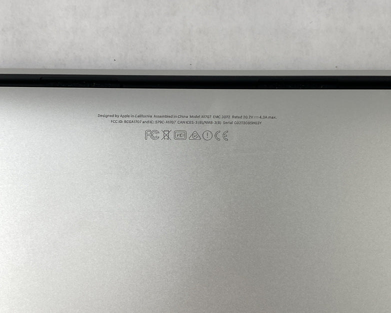 Apple MacBook Pro A1707 2016 Retina 15" 2.6GHz i7 16GB RAM 250GB SSD os12.7.6
