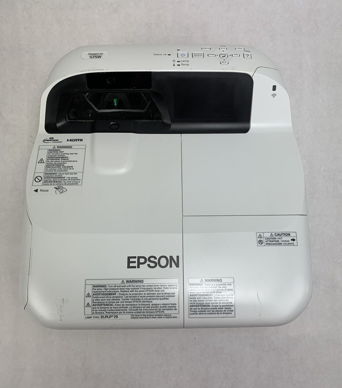 Epson H603A PowerLite 575W LCD Projector No Remote 1514 Lamp Hours