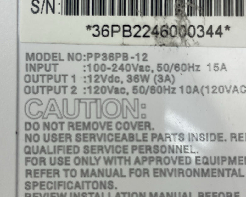 Precision Power PP36PB-12-EX FTTx ONT Power Supply