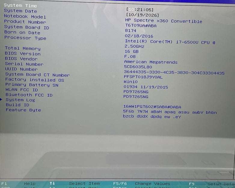 HP Spectra x360 15.6" i7-6500U 2.50 GHz 16 GB RAM No SSD/OS/AC