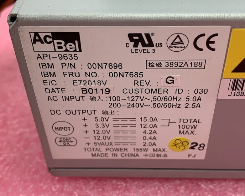AcBel 00N7696 155W Power Supply