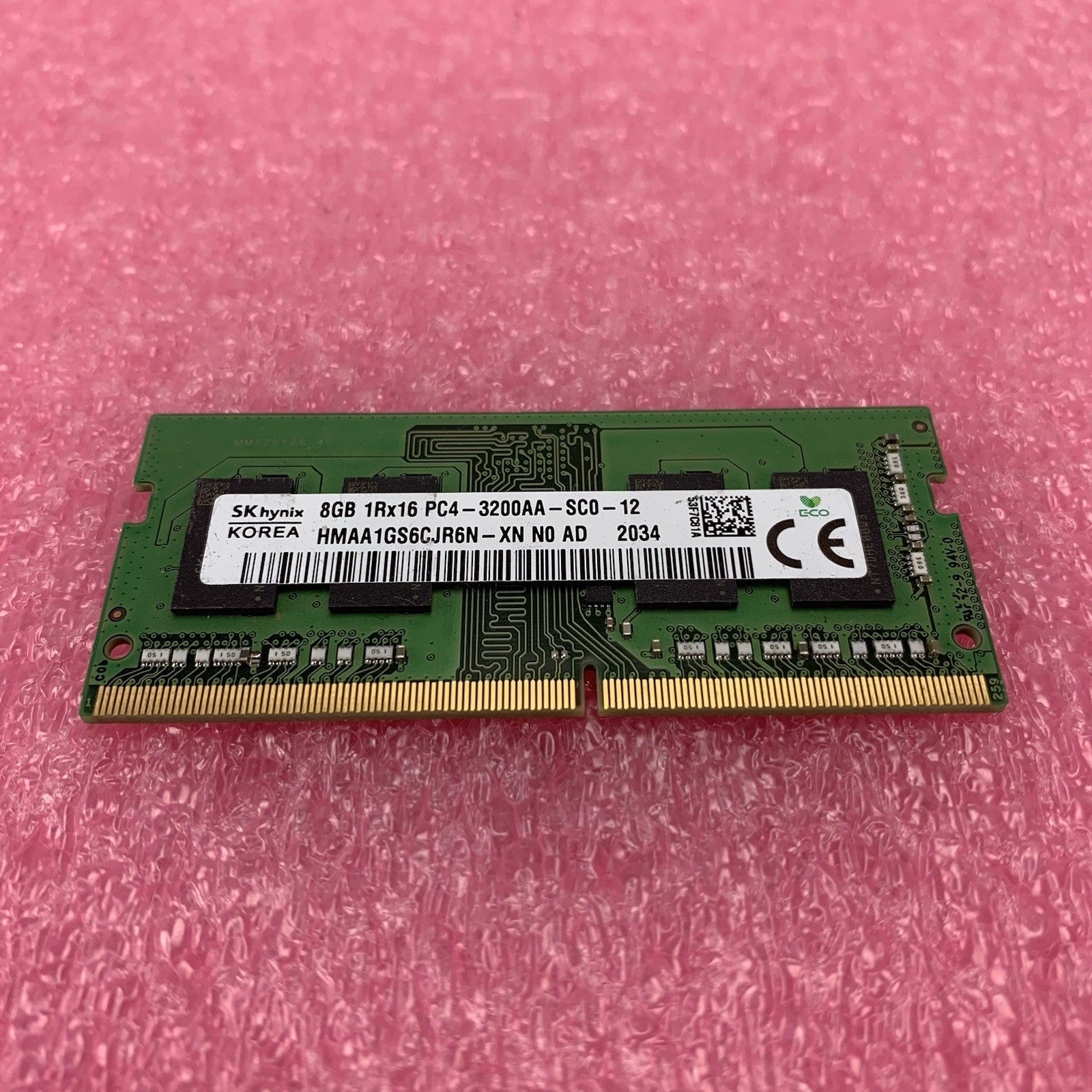 SK Hynix HMAA1GS6CJR6N-XN PC4-3200AA-SC0-12 8GB 1Rx16 Desktop Memory RAM1