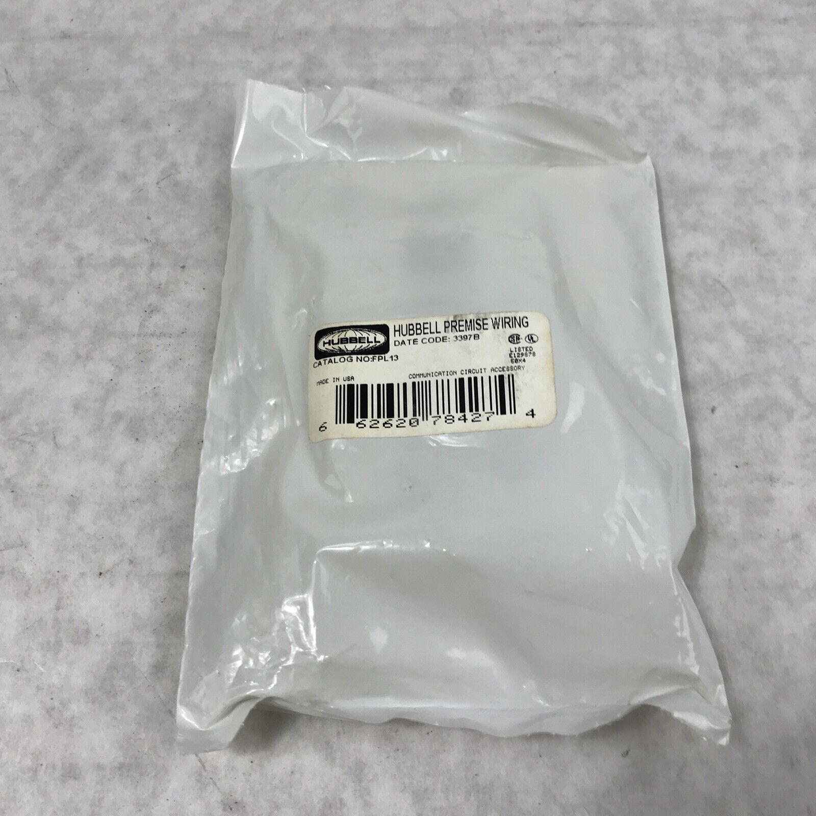Hubbell Premise Wiring FPL12 2 Space Jack Plate Off White