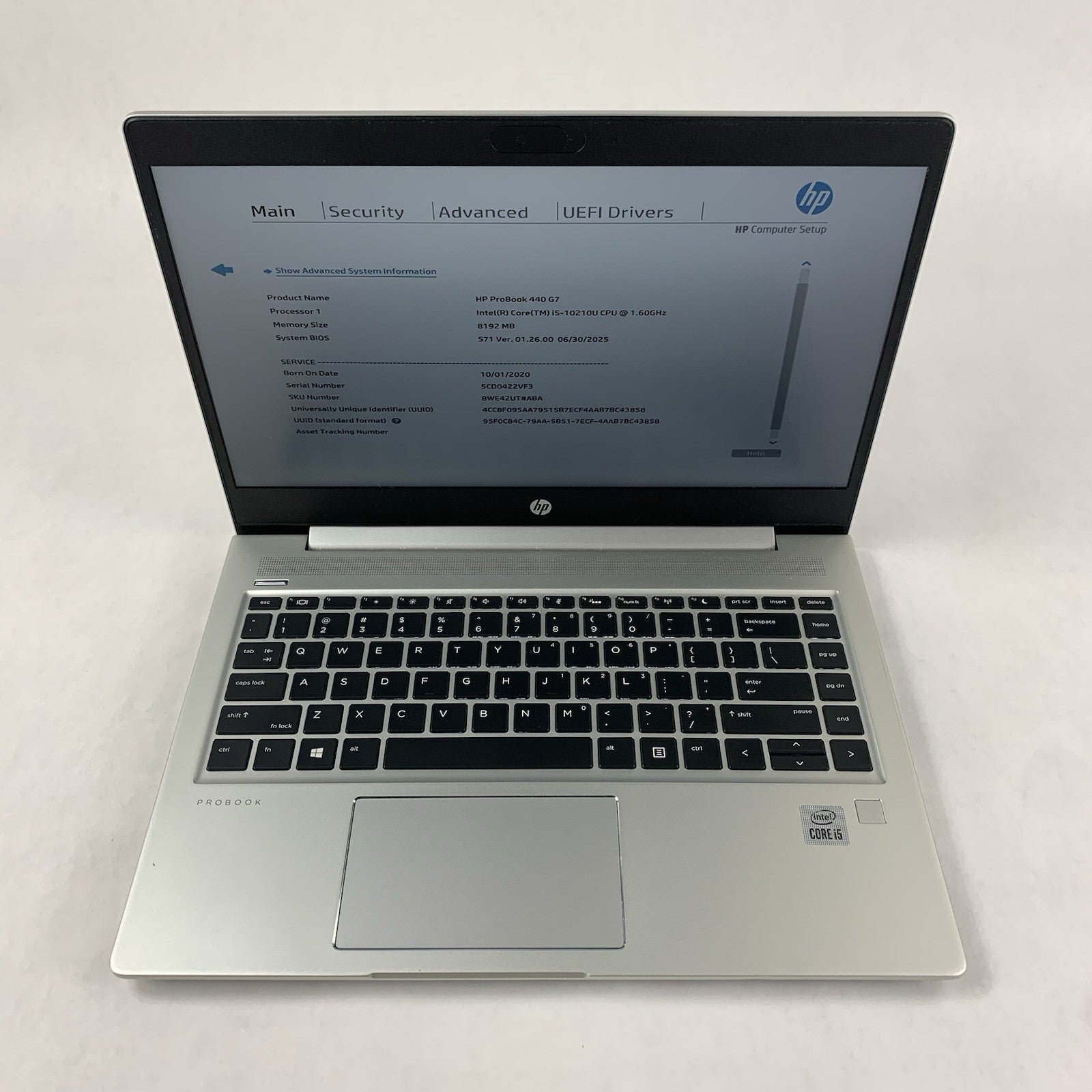 HP ProBook 450 G8 15.6" i5-1135G7 2.40 GHz 8 GB RAM No SSD/OS/AC Bad USB1