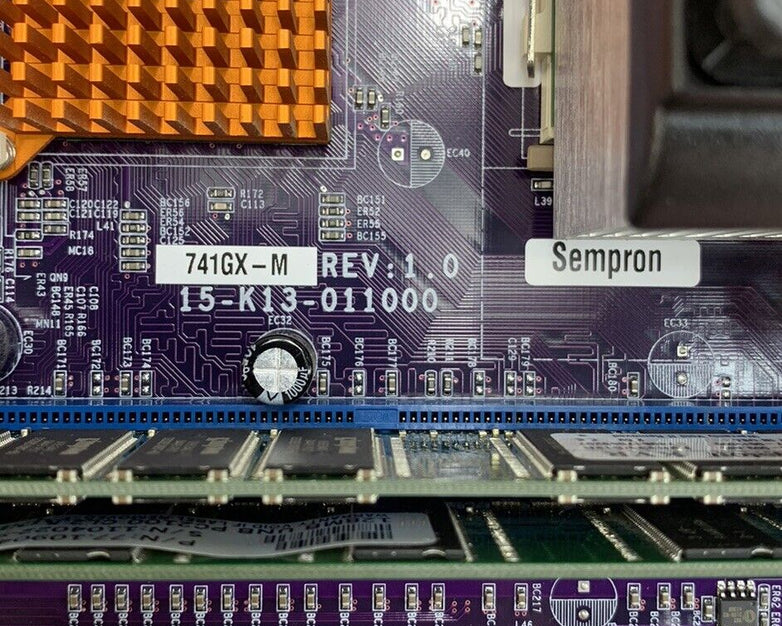 SIS SIS-741GX-M Motherboard AMD Sempron 2400+ 1.66GHz 640MB RAM w/Shield