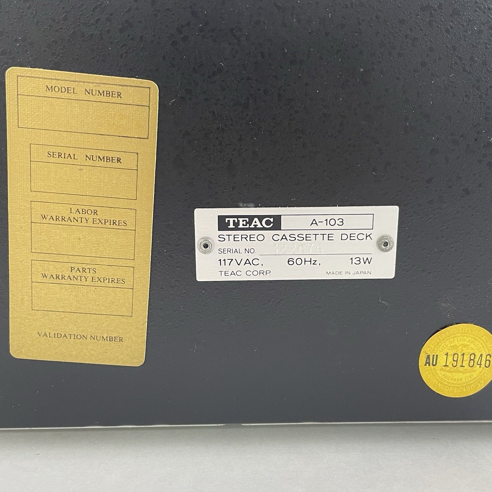 TEAC A-103 Stereo Cassete Deck For Parts7