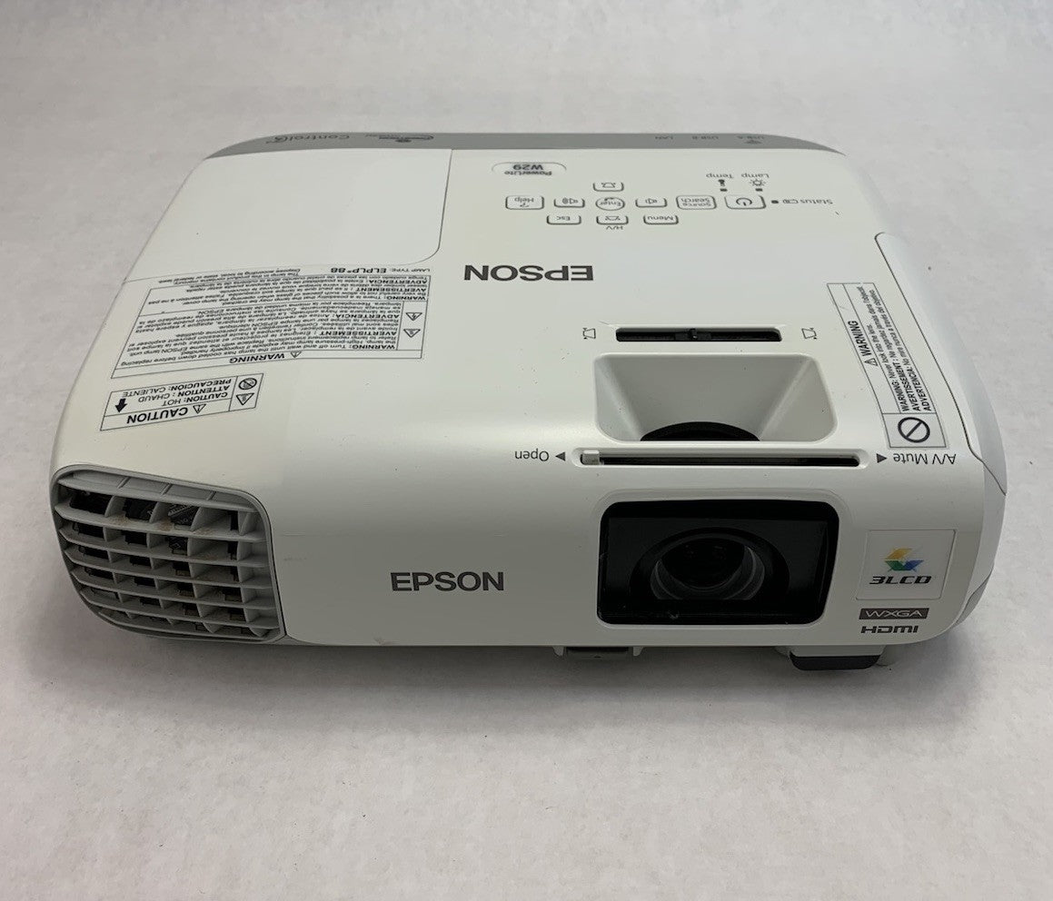 Epson PowerLite W29 H690A LCD Lamp Projector 2079 Lamp Hours - No Remote1