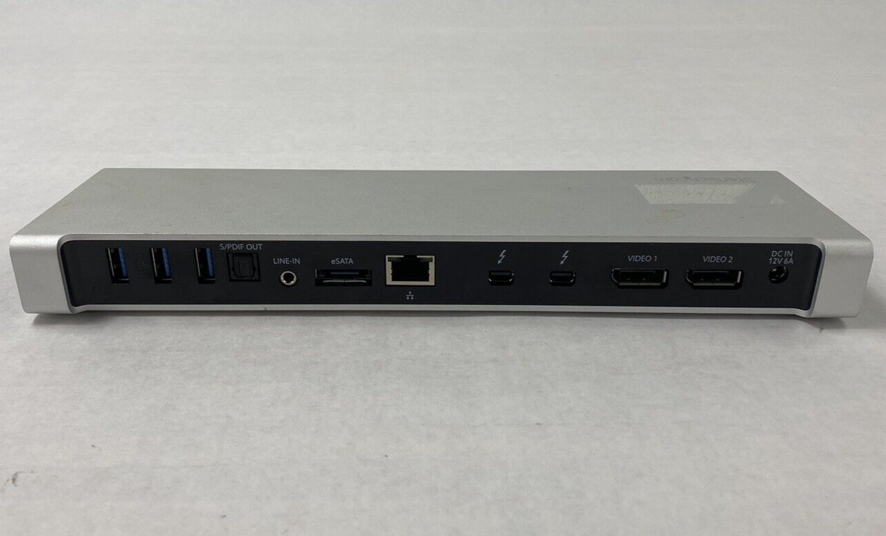 Startech TB2DOCK4K2DP Docking Station For Parts or Repair