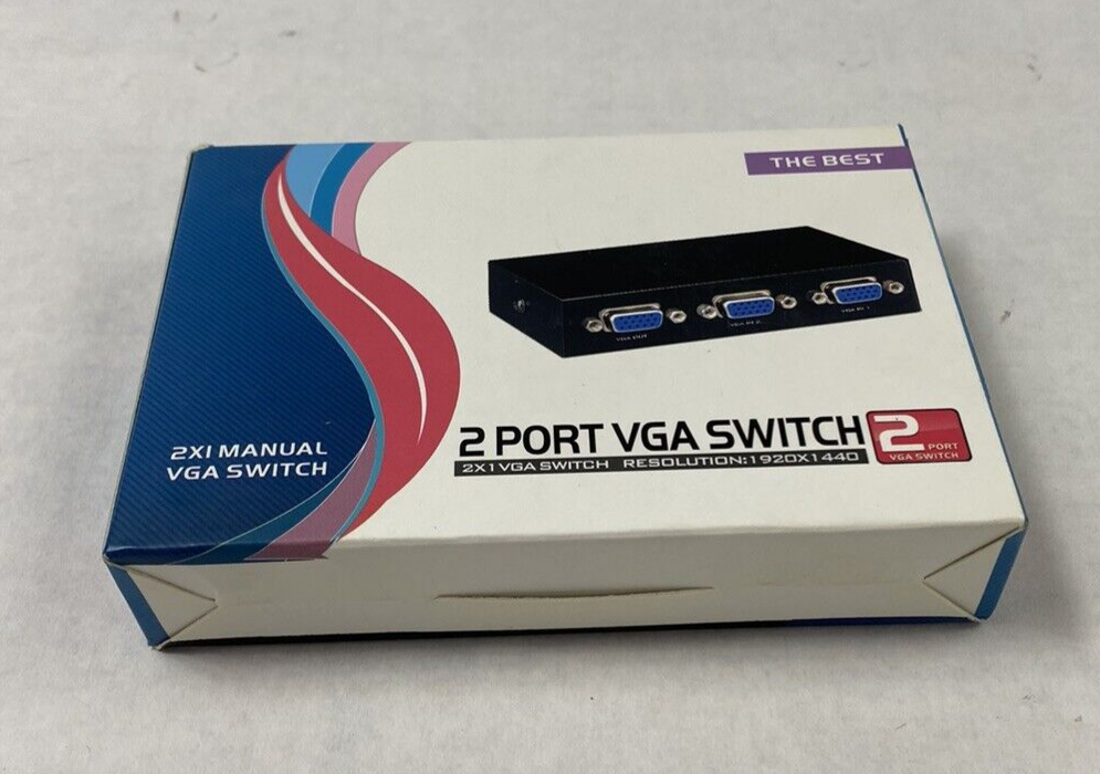 Lot of 2 Panlong 2 Port VGA Switch 2x1 VGA Switch 1920x1440