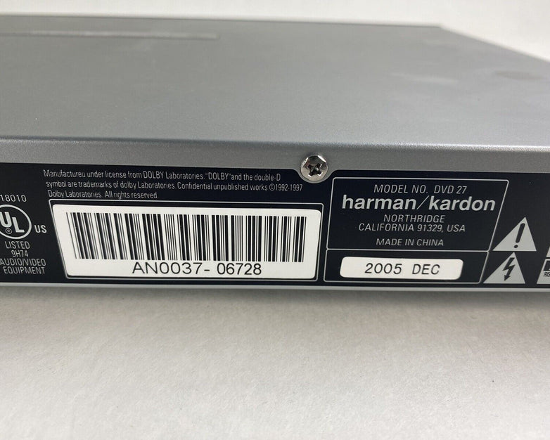 Harman/Kardon DVD 27 DVD Player No Remote Parts and Repair