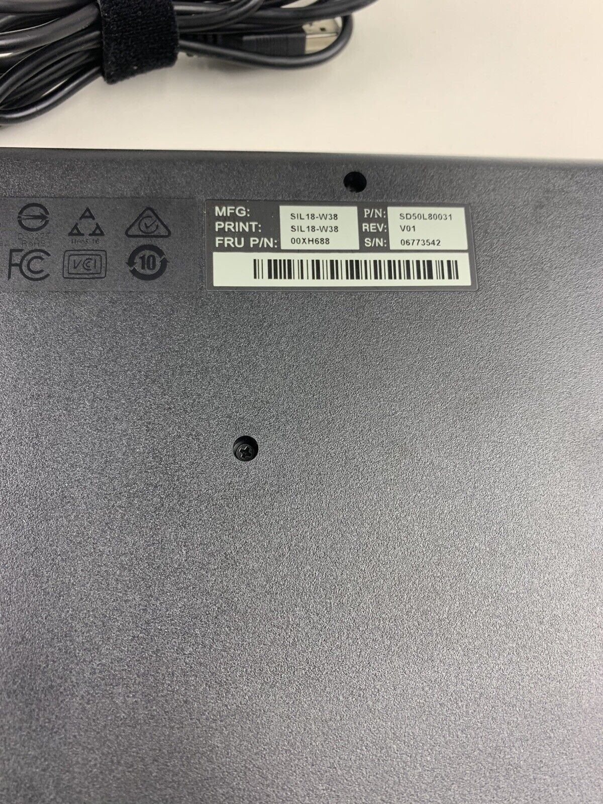 Lenovo SK-8827 Wired Keyboard SD50L80031