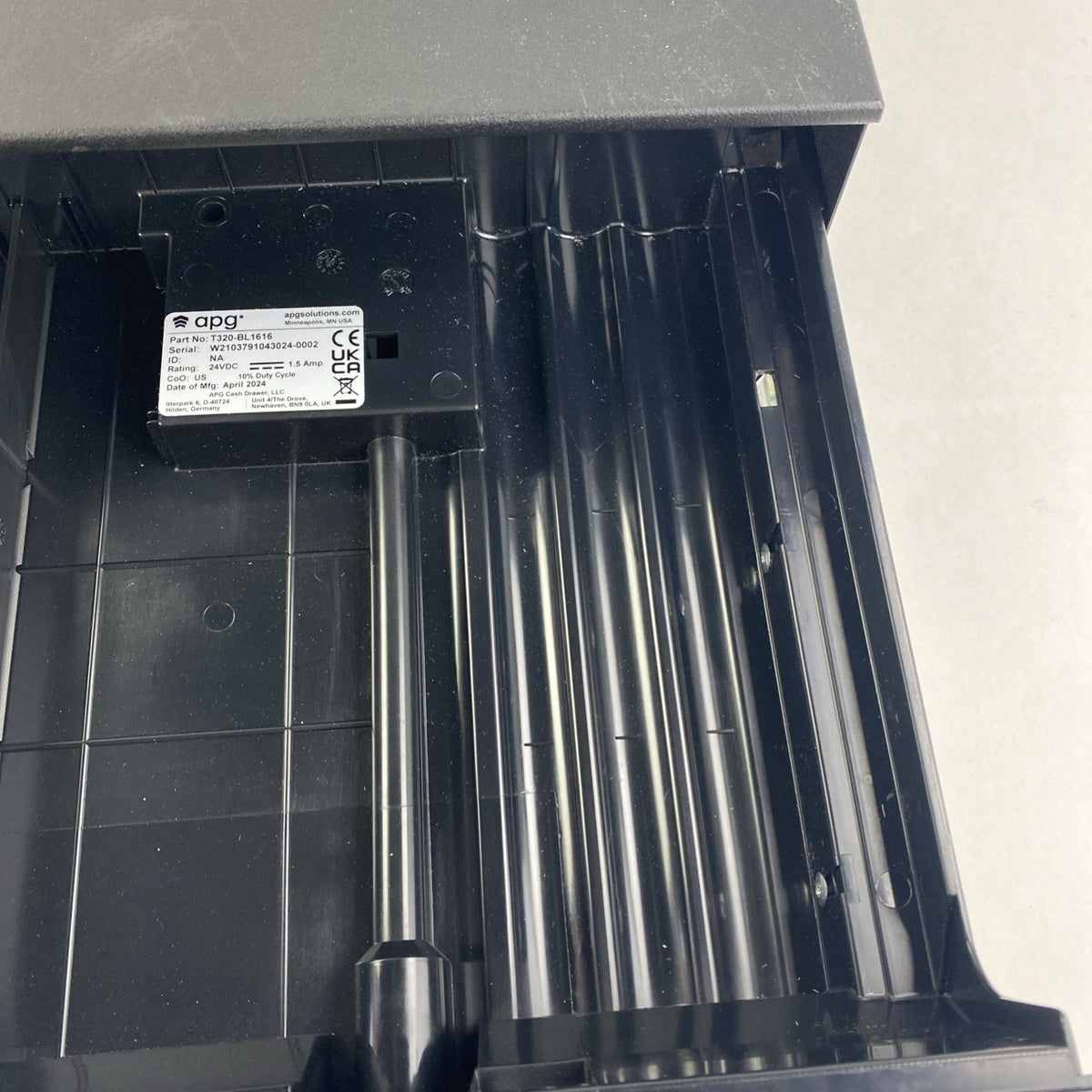 APG Cash Drawer w/ Key No Money Tray 9
