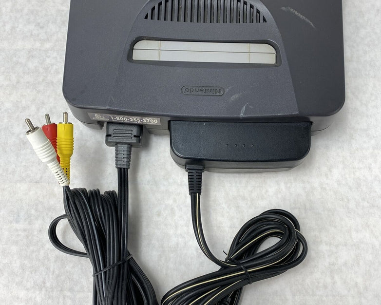 Nintendo NUS-001 64 Video Game Console + PSU + AV Cable + Controller Bundle
