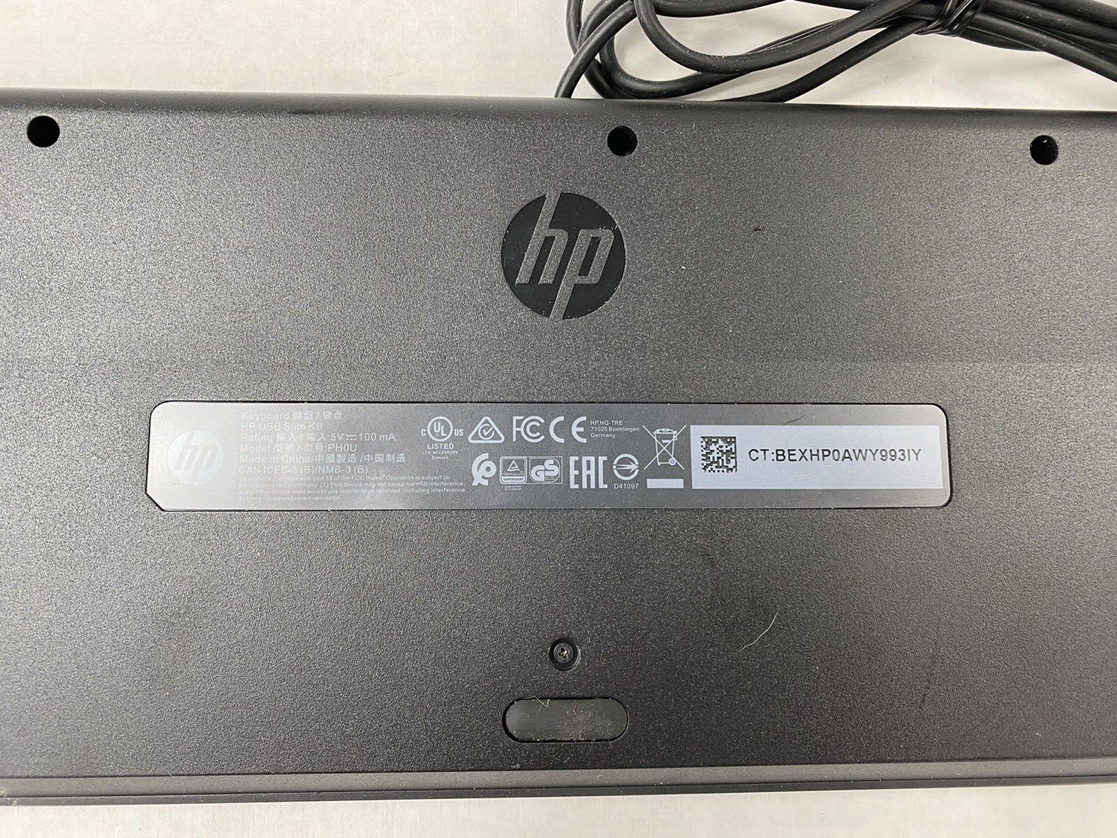 Lot of 3 HP PH0U USB Slim Keyboard Tested