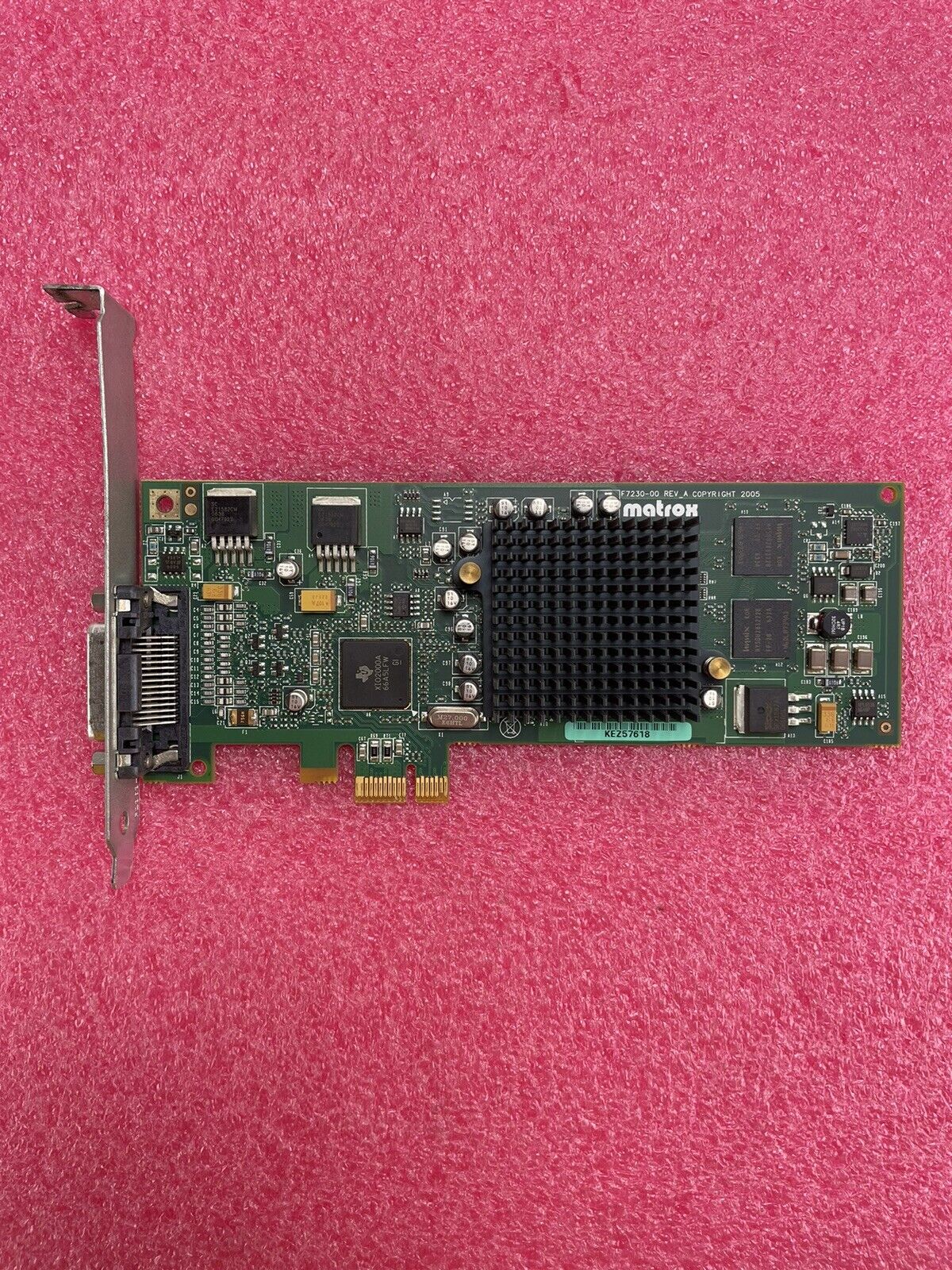 MATROX F7230-00 Rev-A PCI-Express DVI Graphics Card G55-MDDE32LPDF