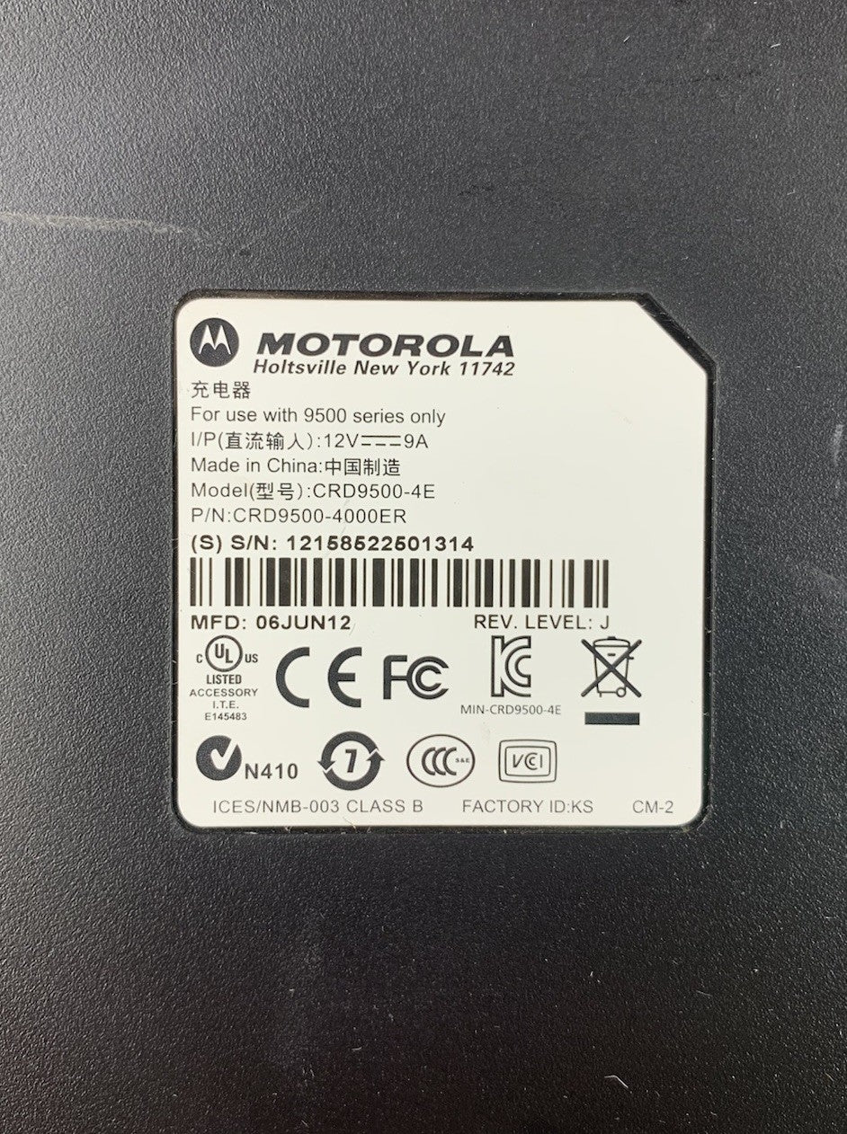 Motorola CRD9500-4E 9500 Series 4-Slot Charging Cradle9