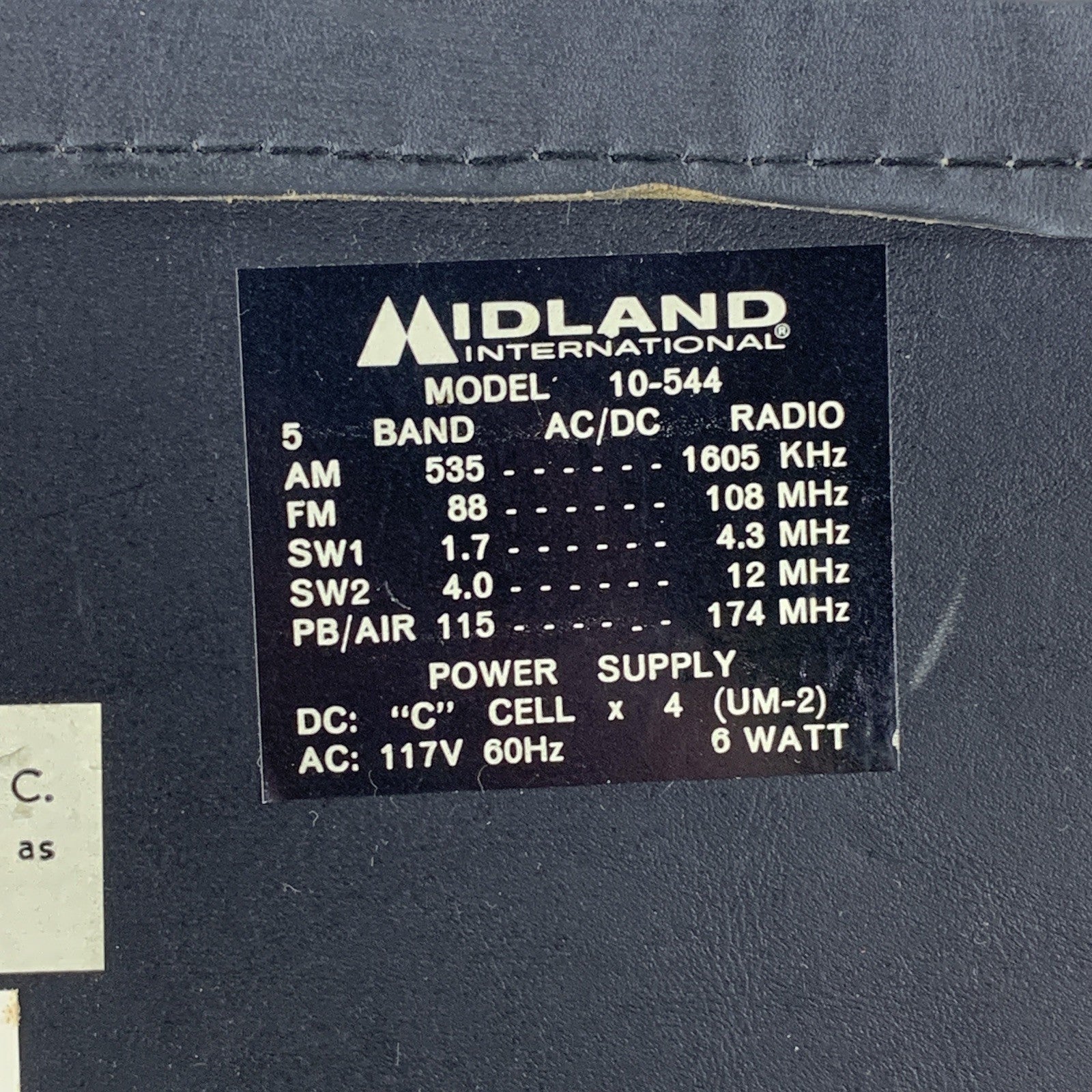 Midland 10-544 Multi Band Vintage Radio Powers On