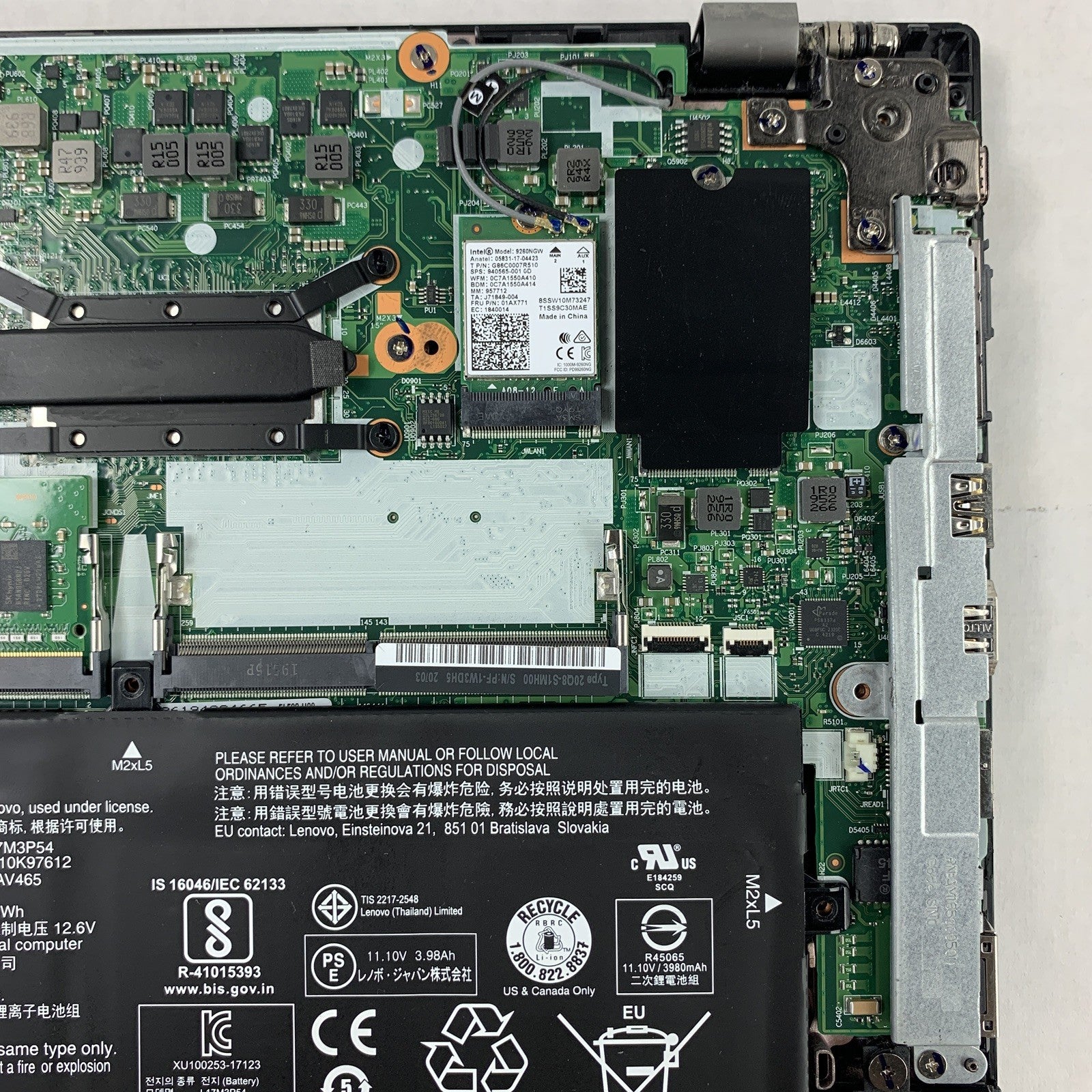 Lenovo ThinkPad L590 15" Laptop i5-8365U 1.6 GHz 8 GB Ram No OS No HDD No AC