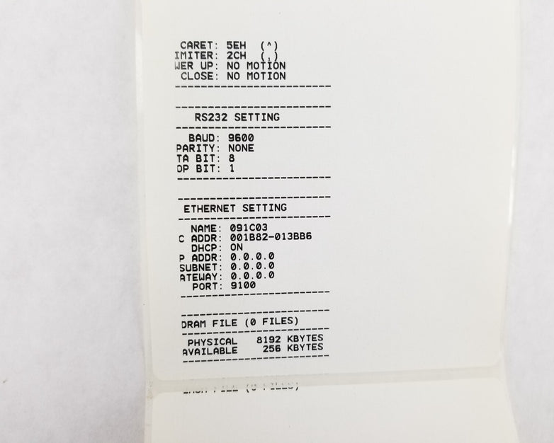 CUB CB-824i 203dpi Thermal Transfer Printer Parts or Repair Paper Jams