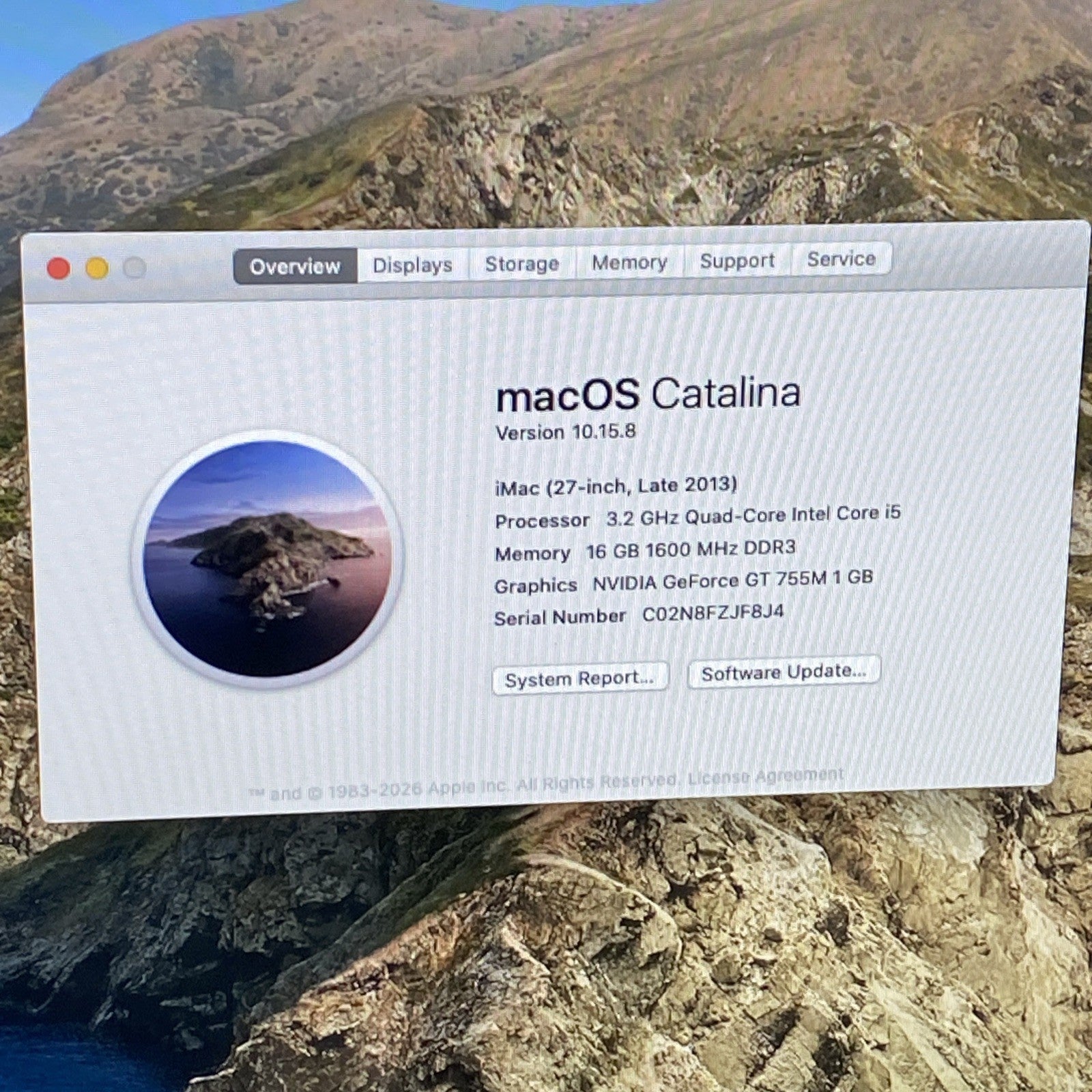 Apple A1419 iMac 2013 27" 3.2GHz i5 16GB RAM 500GB SSD os10.15.81